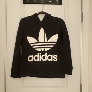Adidas Black Hoodie with White Logo